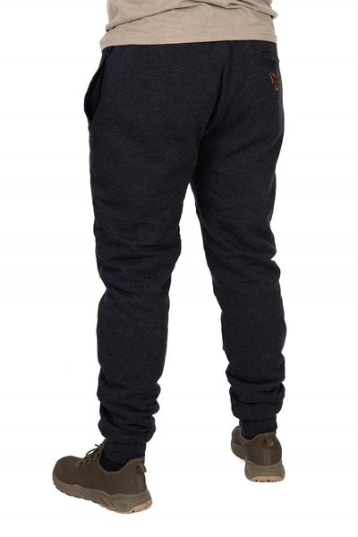 Laden Sie das Bild in Galerie -Viewer, Fox Collection Sherpa Joggers Black/Orange