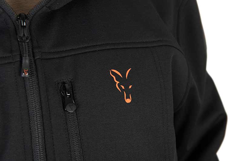 Laden Sie das Bild in Galerie -Viewer, Fox Collection Soft Shell Jacket Black & Orange