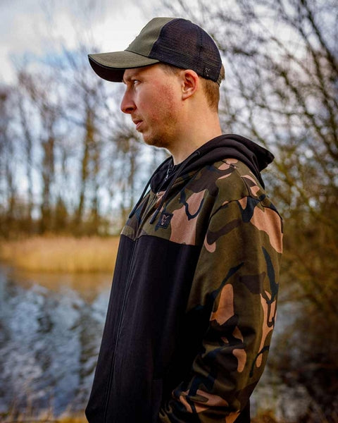 Carica immagine in Galleria Viewer, Fox Lw Black/Camo Split Zip Hoody