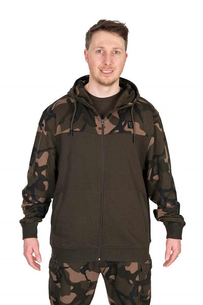 Chargez l'image dans la visionneuse de la galerie, Sweat à capuche zippé Fox LW Kaki/Camo Split