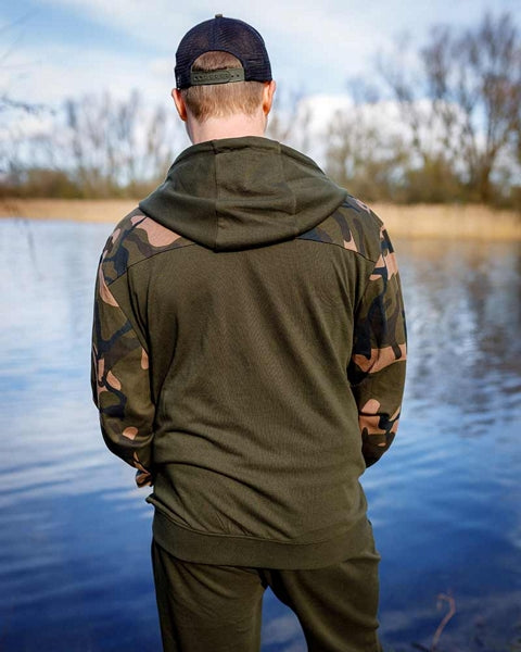 Chargez l'image dans la visionneuse de la galerie, Sweat à capuche zippé Fox LW Kaki/Camo Split