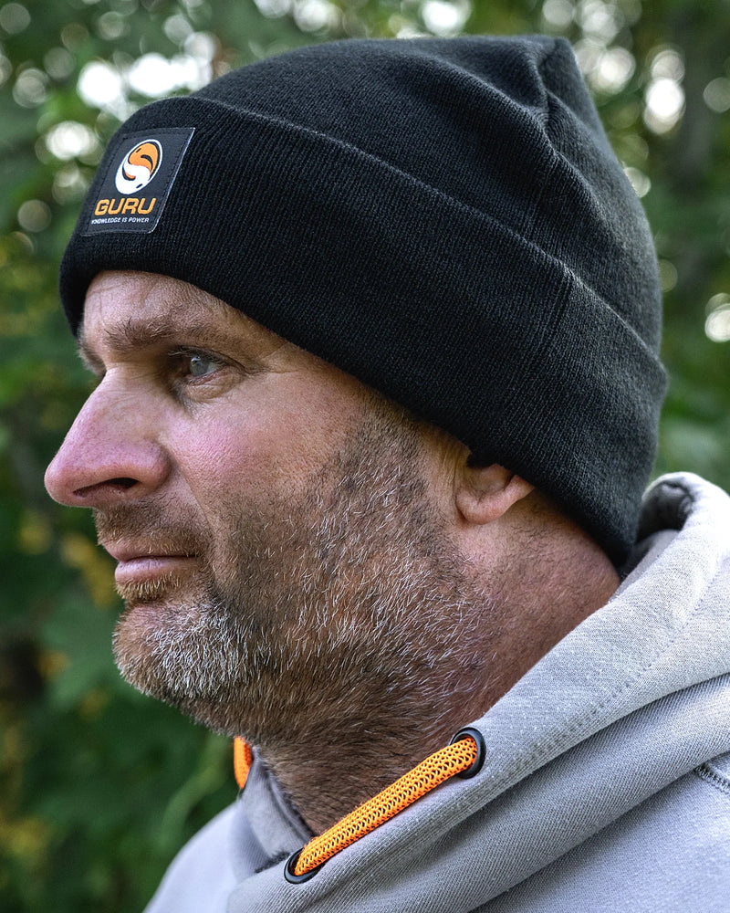 Carica immagine in Galleria Viewer, Guru Black Patch Beanie - Cuffia Nera con Logo