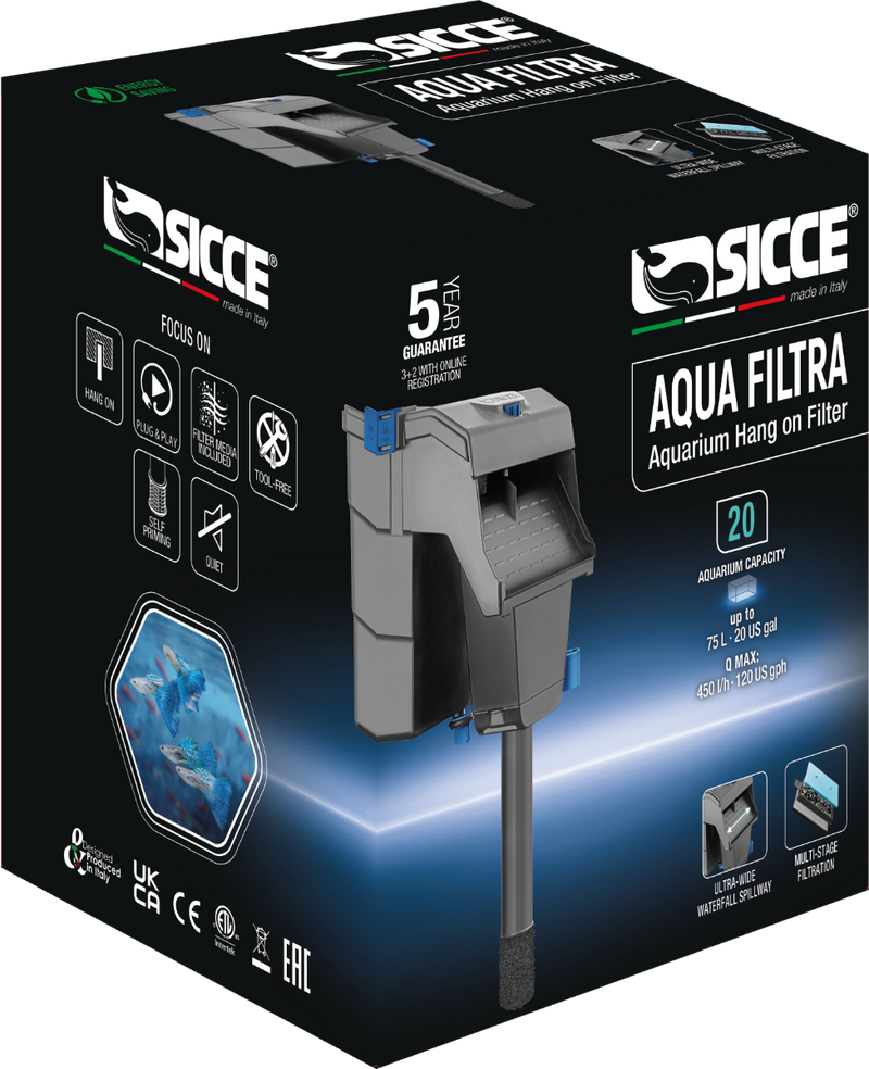 Load image into Gallery viewer, Sicce Aqua Filtra - Hang-On Aquarium Filter