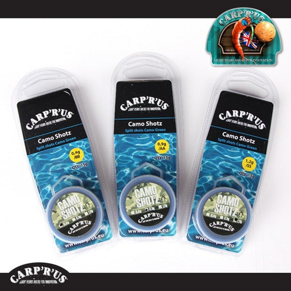 Load image into Gallery viewer, Carp'r'us Camo Shotz - Green - 0.40g - 0.90g - 1.20g