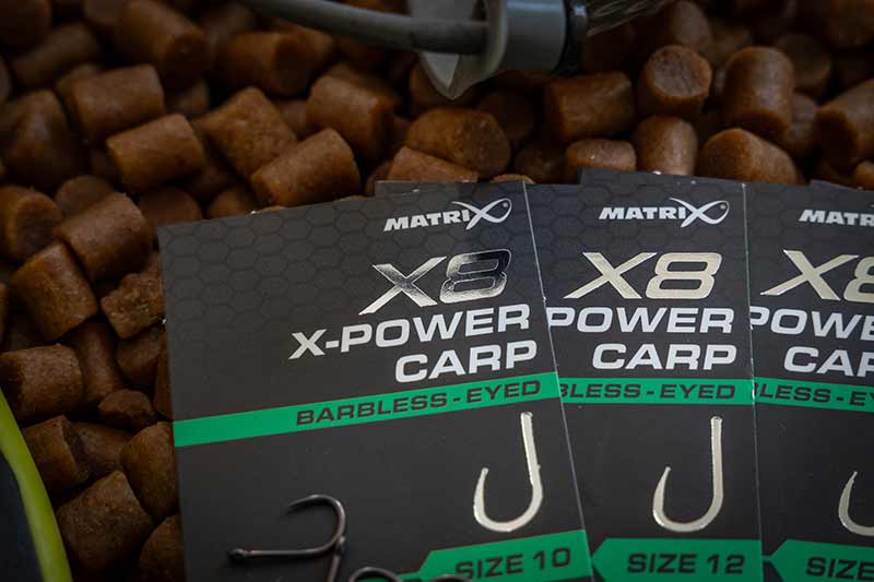 Chargez l'image dans la visionneuse de la galerie, Matrix X8 - X-Power Carp Hooks Barbless Eyed