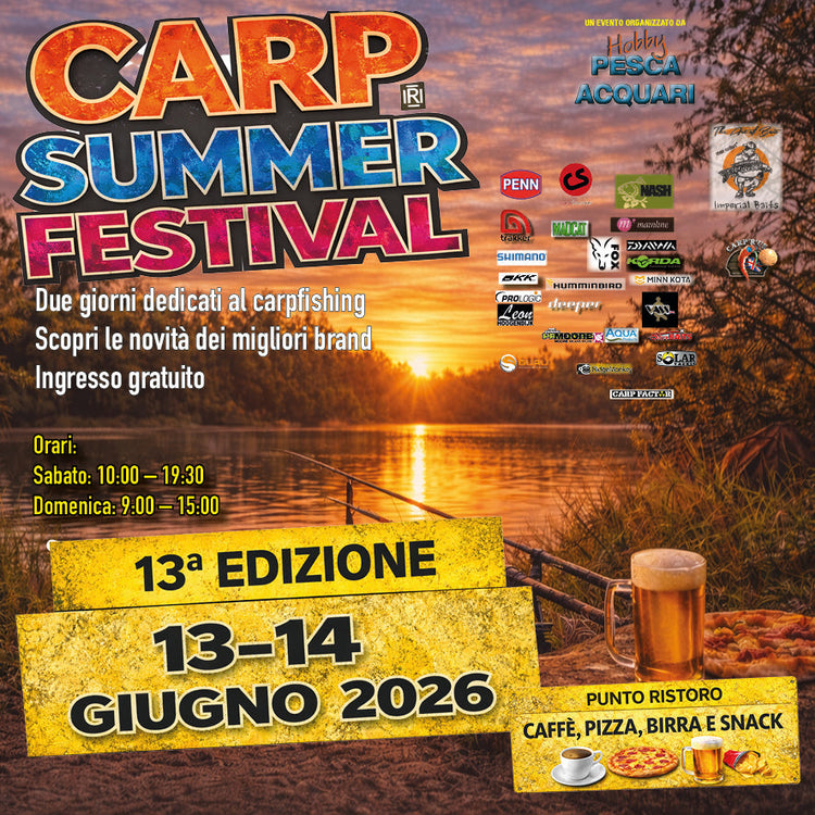CARP SUMMER FESTIVAL 13 E 14 GIUGNO 2026