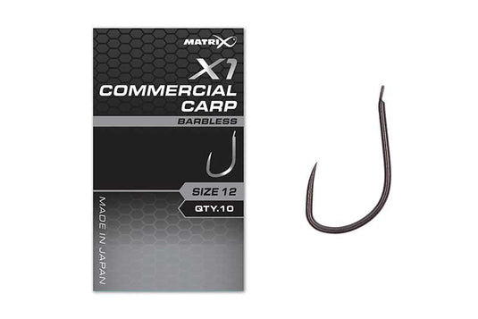 Matrix X1 - Commercial Carp Hook Barbless Spade