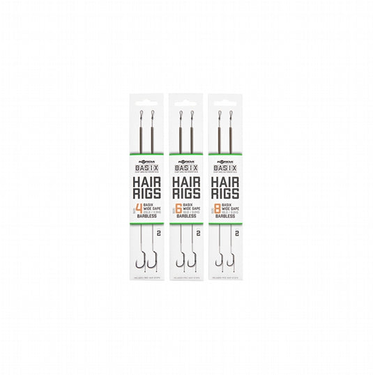 Korda Basix Hair Rigs Wide Gape - Barbless