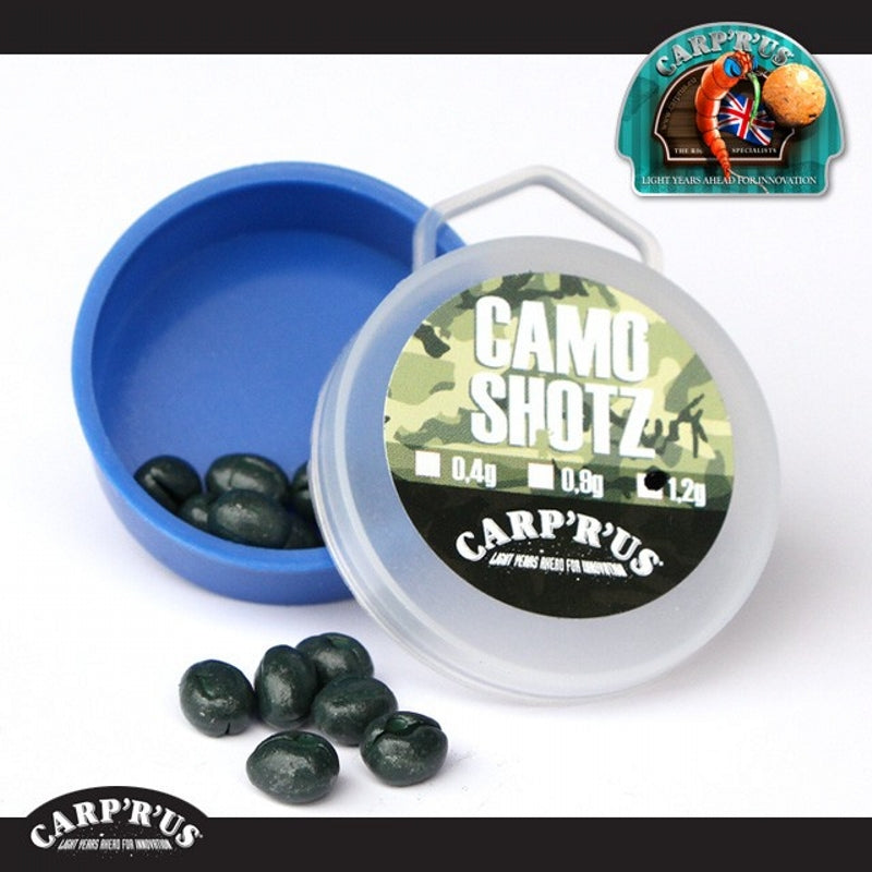 Load image into Gallery viewer, Carp'r'us Camo Shotz - Green - 0.40g - 0.90g - 1.20g
