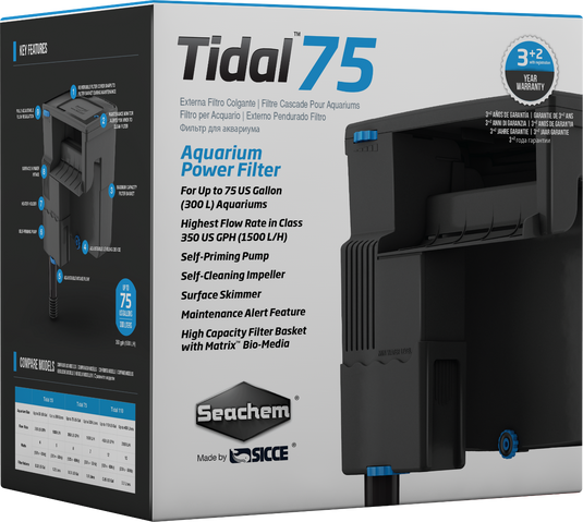 Sicce Tidal - Filtro Hang-On con Materiali Seachem