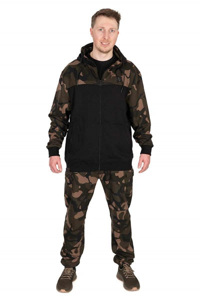 Fox Lw Black/Camo Split Zip Hoody