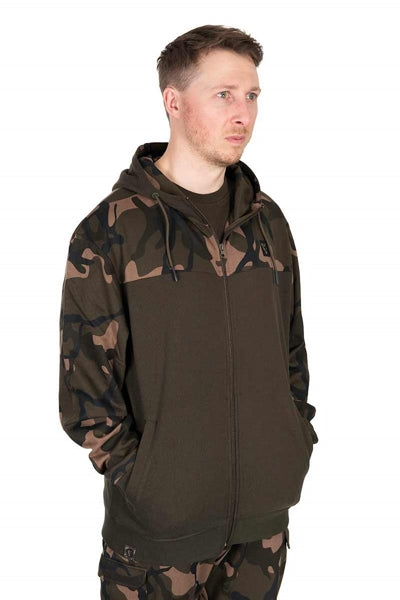 Sweat à capuche zippé Fox LW Kaki/Camo Split