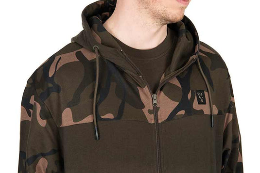 Sweat à capuche zippé Fox LW Kaki/Camo Split