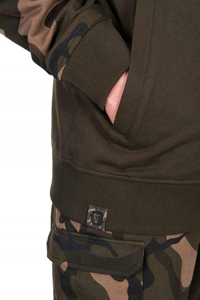 Sweat à capuche zippé Fox LW Kaki/Camo Split