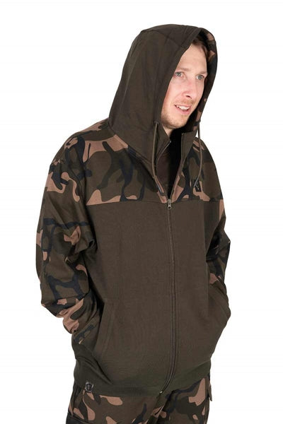 Chargez l'image dans la visionneuse de la galerie, Sweat à capuche zippé Fox LW Kaki/Camo Split
