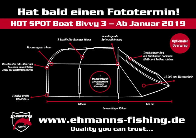 Carica immagine in Galleria Viewer, Ehmanns Hot Spot Boat Bivvy 3 Overwrap - Sovratelo
