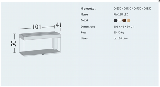 JUWEL RIO 180 LED Nero