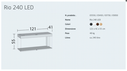 JUWEL RIO 240 LED Nero