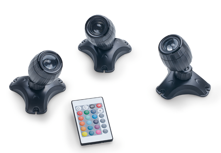 Load image into Gallery viewer, Pontec PondoStar LED RGBW Set 3 - Pond and Garden Spotlights
