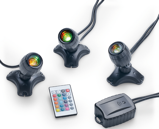 Pontec PondoStar LED RGBW Set 3 - Faretti per Laghetto e Giardino