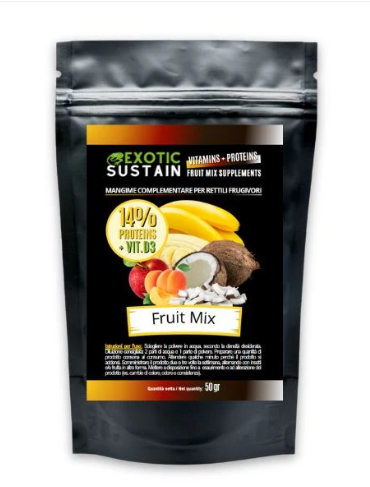 NUTRINOVEL - Exotic Sustain Fruit Mix Supplements Albicocca - Integratore per Rettili Frugivori 50g