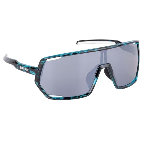 Shimano Lesath Tortoiseshell - Lunettes de Soleil Miroir Bleu et Argent