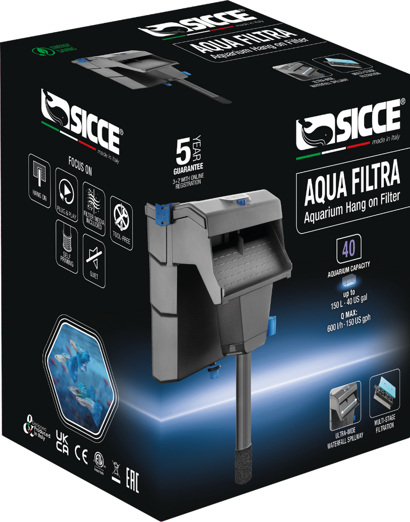 Load image into Gallery viewer, Sicce Aqua Filtra - Hang-On Aquarium Filter
