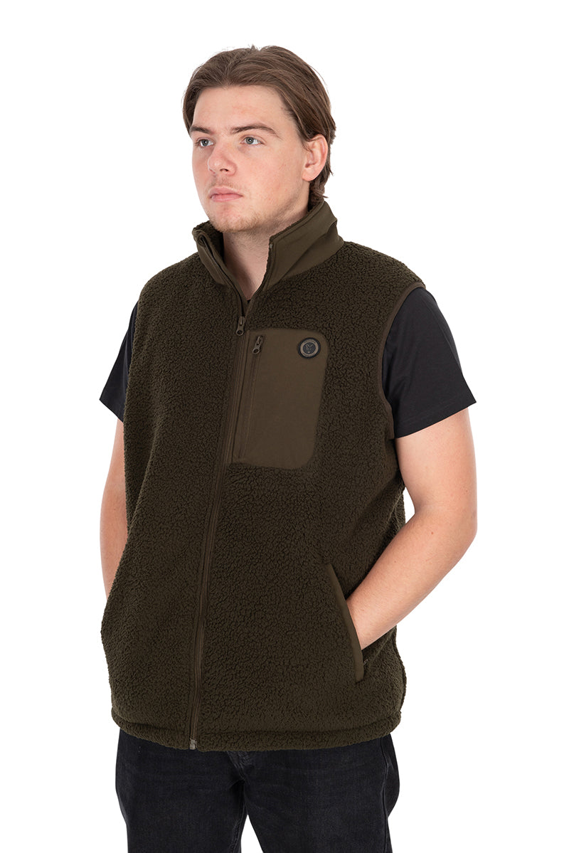 Load image into Gallery viewer, Fox Olive Sherpa Hybrid Gilet
