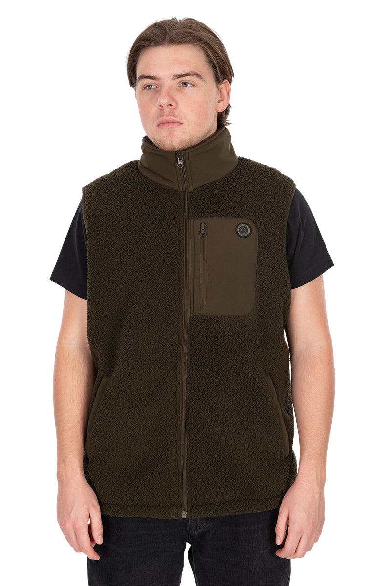 Load image into Gallery viewer, Fox Olive Sherpa Hybrid Gilet
