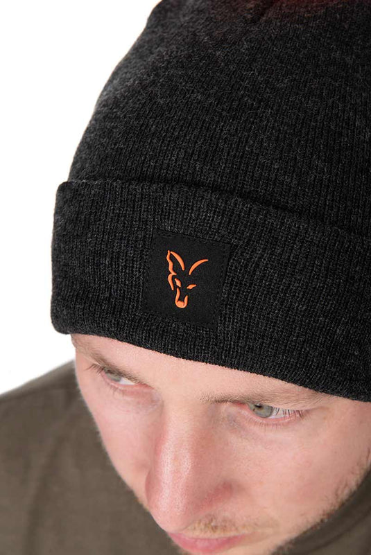 Fox Collection Bobble Hat - Black/Orange | Cappello a Pompon