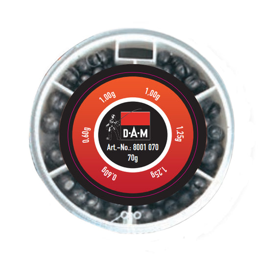 Assortiment de plombs Dam 70g - Brut