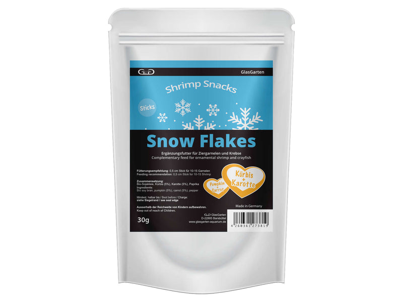 Carica immagine in Galleria Viewer, GlasGarten Shrimp Snacks Snow Flakes, Pumpkin-Carrot
