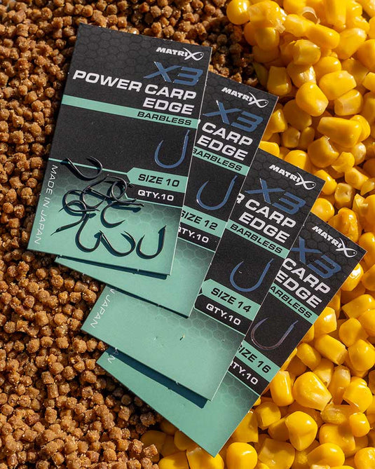 Matrix X3 - Power Carp Edge Hooks Barbless Spade