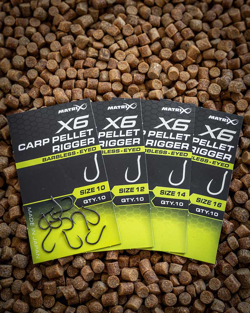 Chargez l'image dans la visionneuse de la galerie, Matrix X6 - Carp Pellet Rigger Hooks Barbless Eyed
