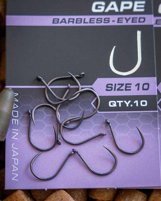 Matrix X9 - Carp Wide Gape Hooks Barbless Eyed